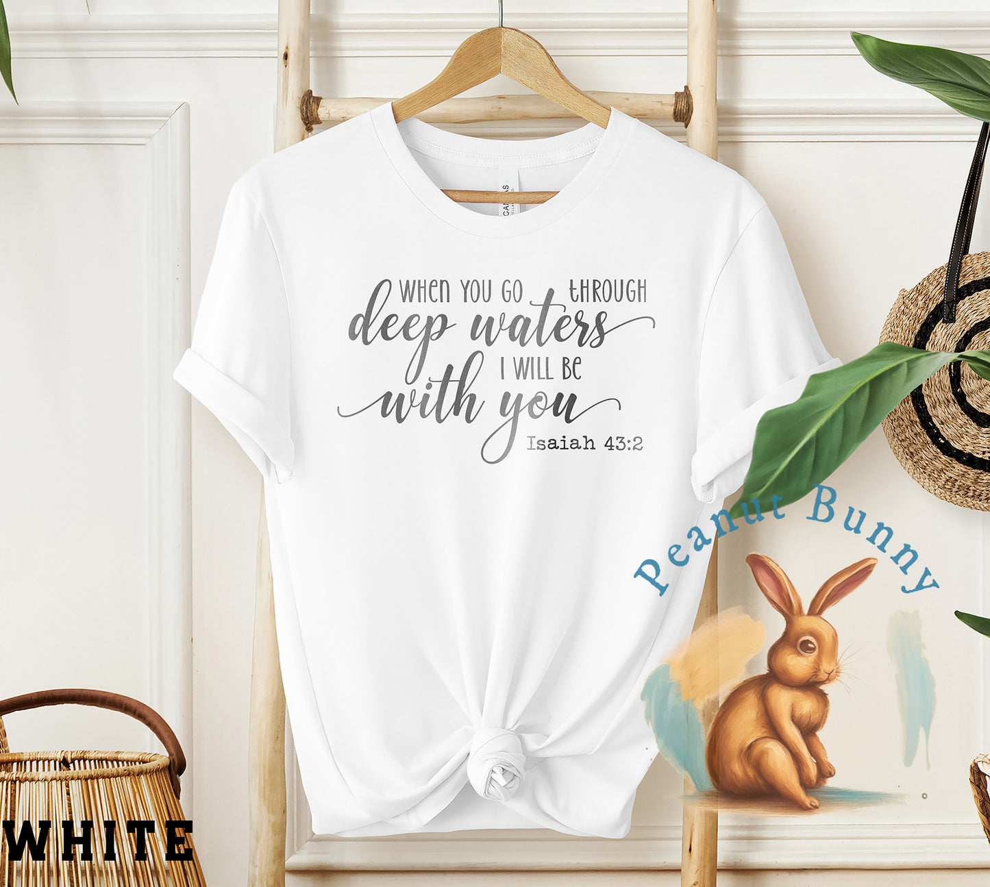 When You Go Through Deep Waters Christian Tshirt 598