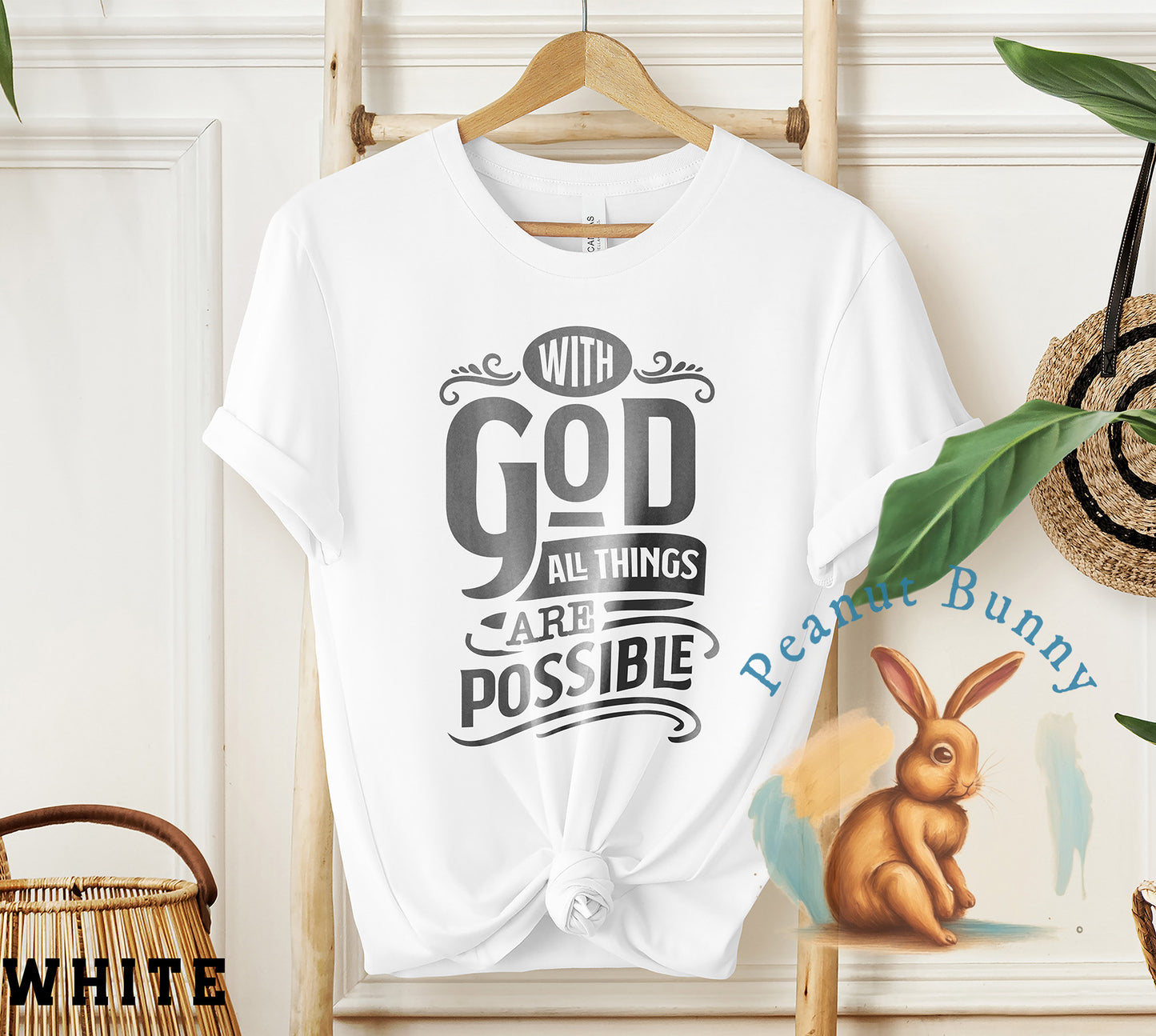 With God All Things Are Possible Christian Tshirt 604