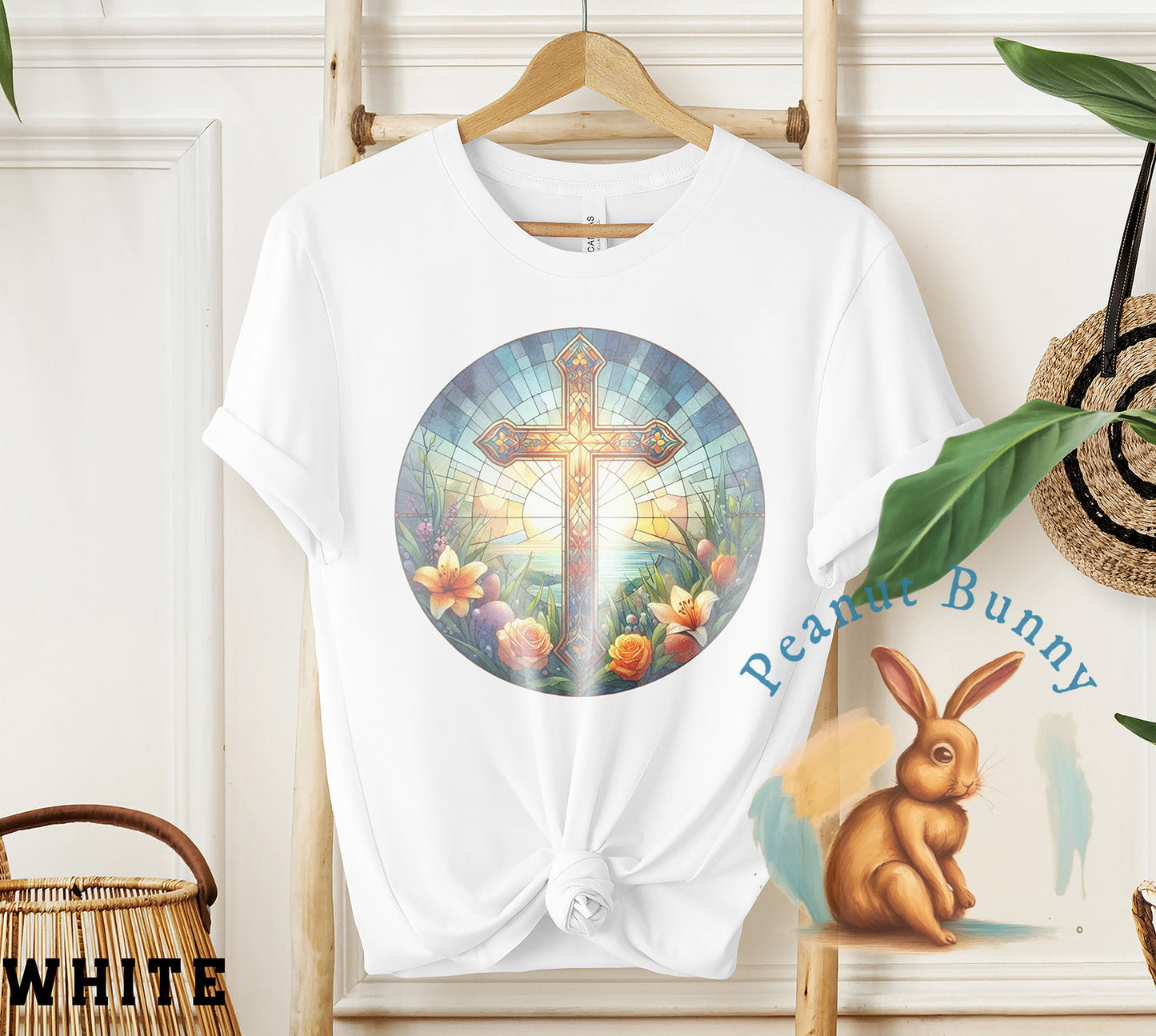 Stained Glass Cross 14 Christian Tshirt 34