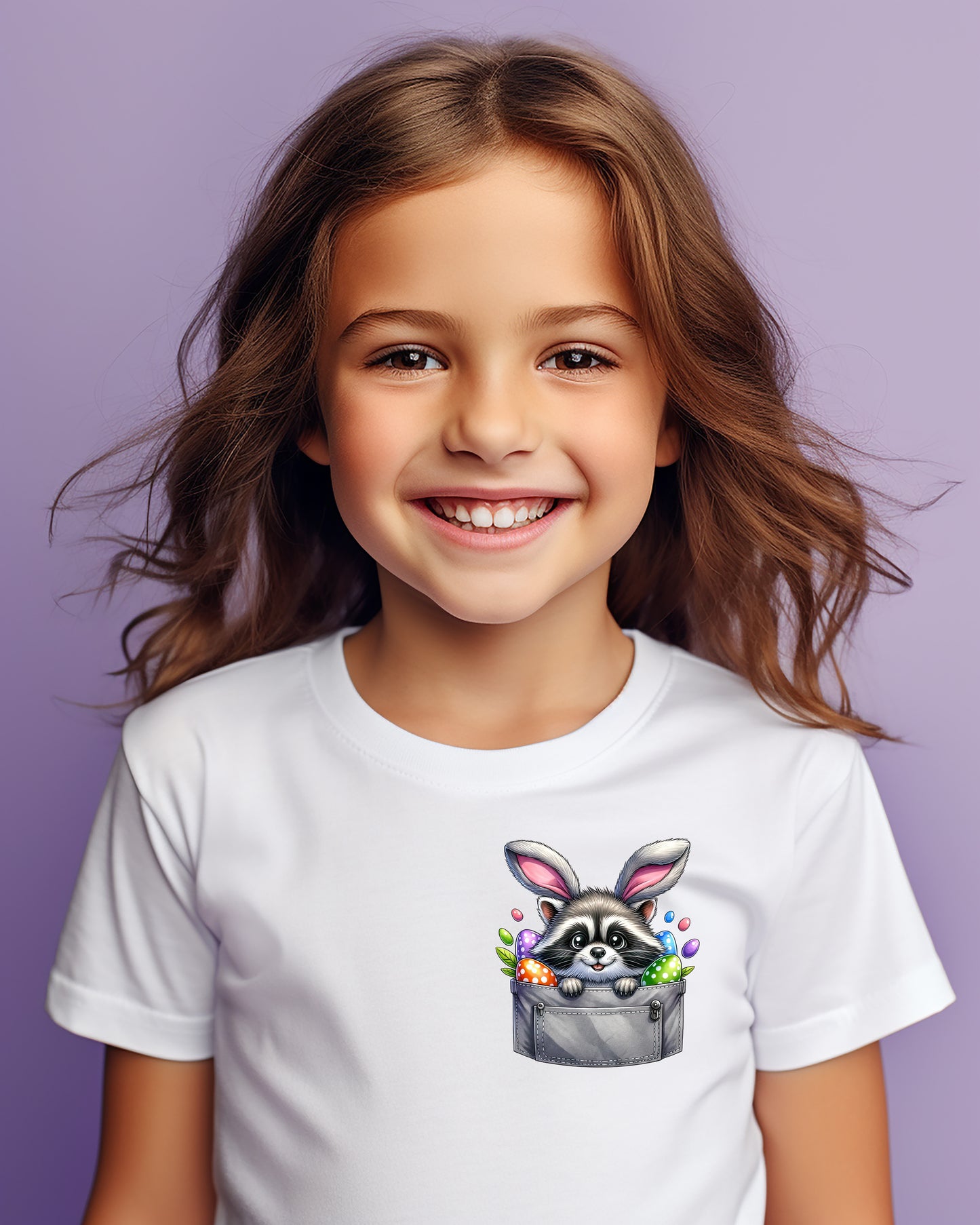 Curly Hues Easter Pocket Children's T-Shirt