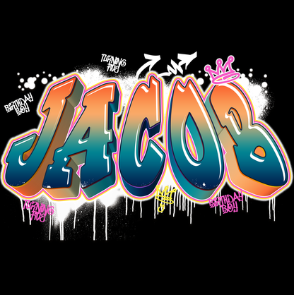 Retro 80s Graffiti Birthday Shirt