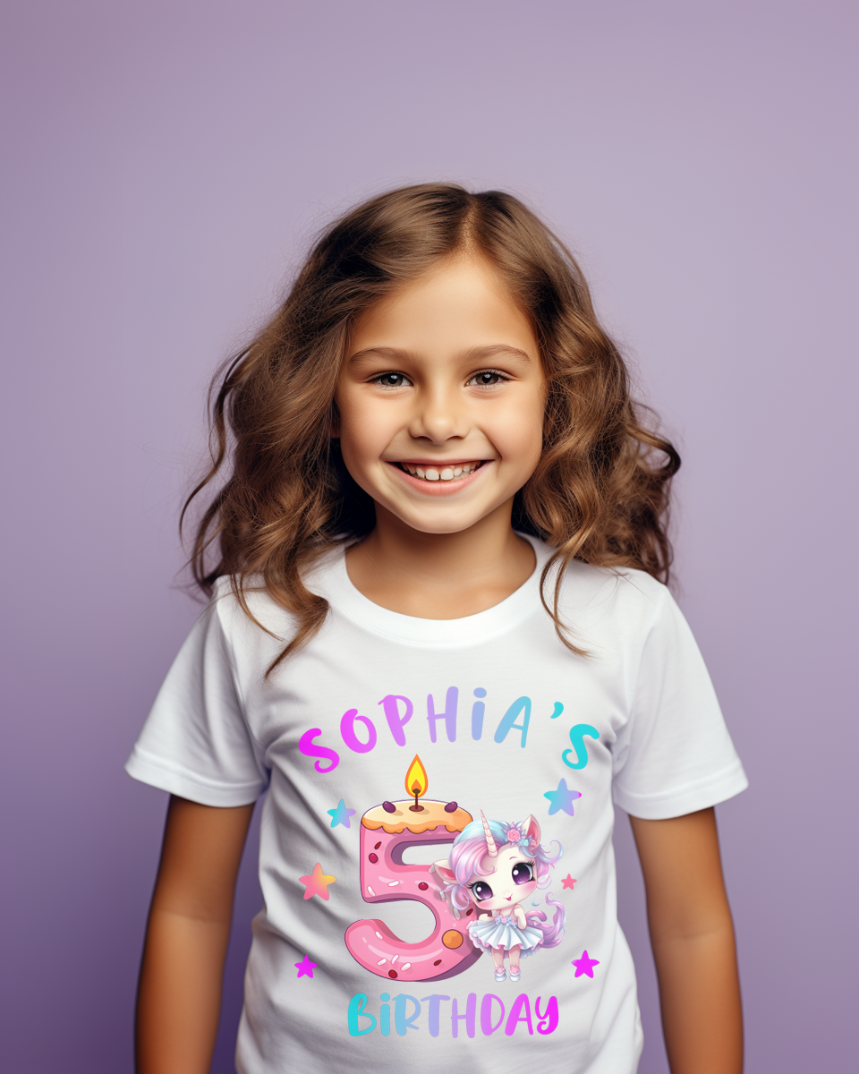 Unicorn Cutie Birthday Shirt