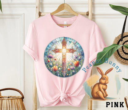 Stained Glass Cross 6 Christian Tshirt 26