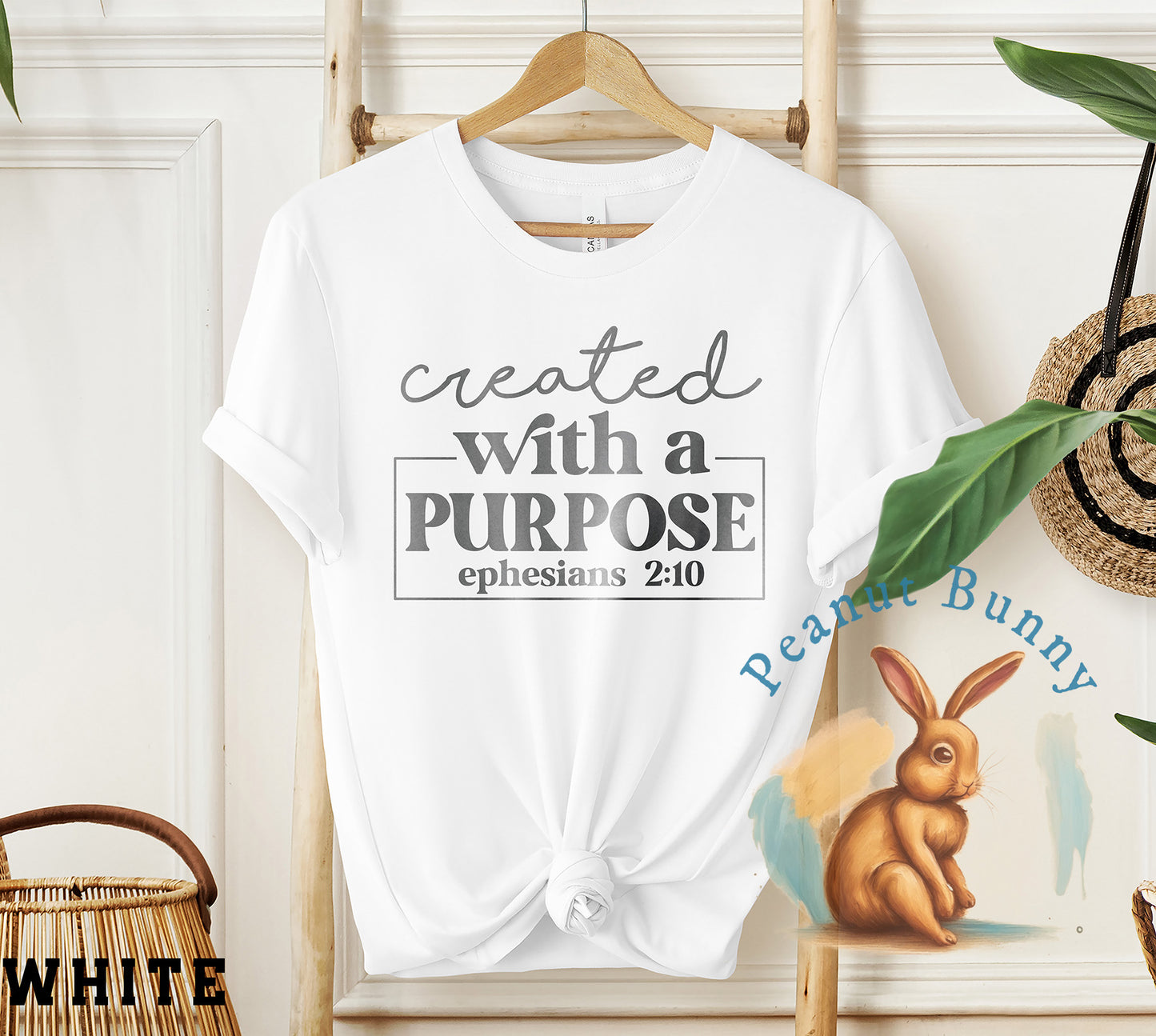 Created with a purpose ephesians  2 10-01 Christian Tshirt 266