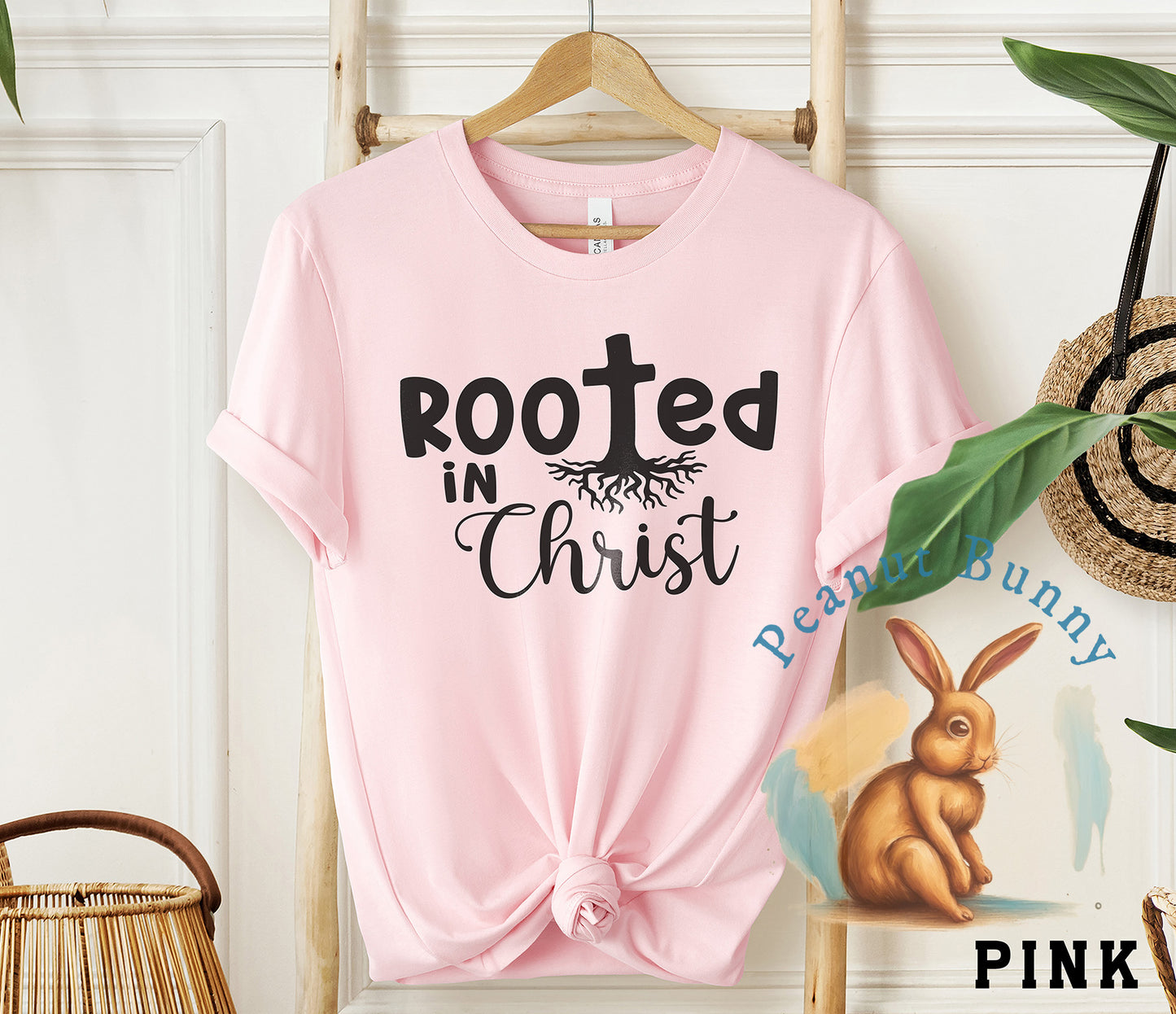 Rooted in Christ Christian Tshirt 549