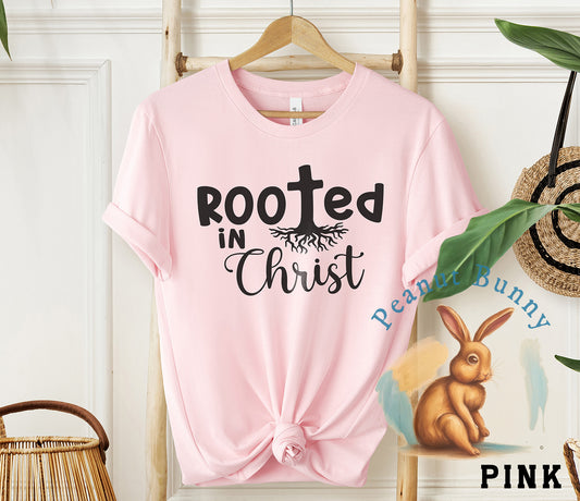 Rooted in Christ Christian Tshirt 549