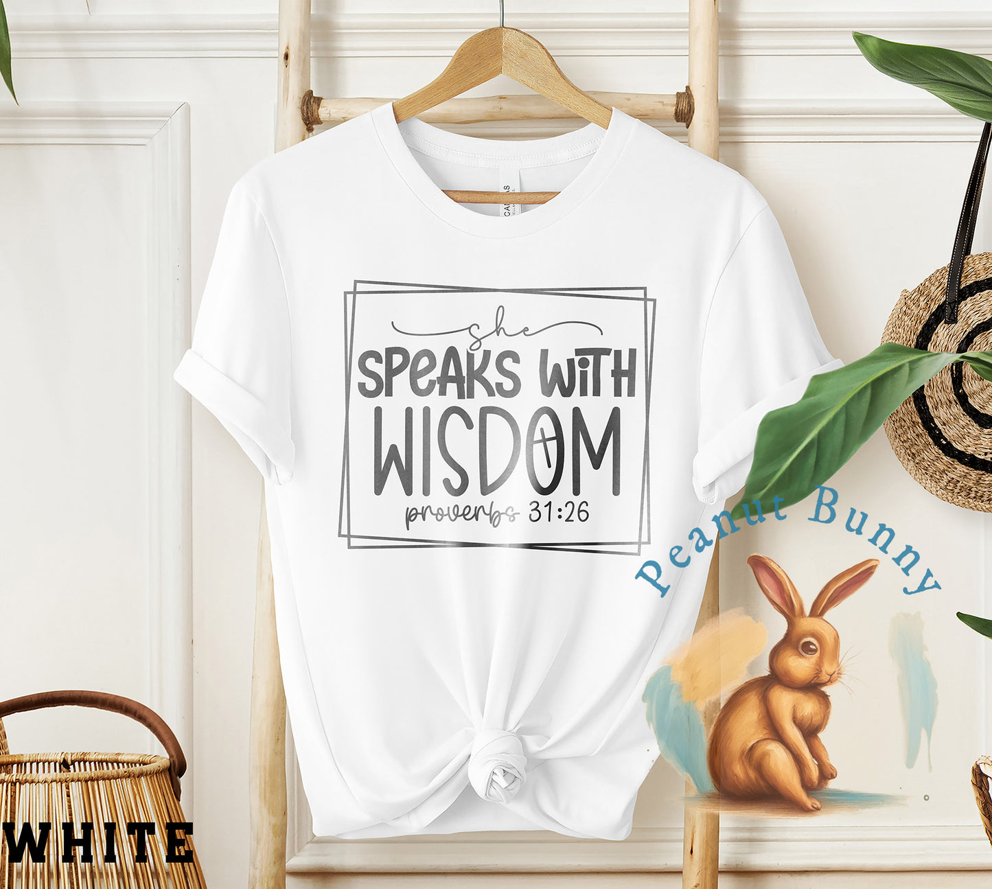 She speaks with wisdom proverbs 31 26-01 Christian Tshirt 563