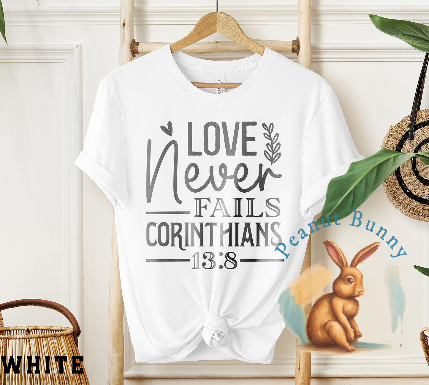 Love never fails Corinthians Christian Tshirt 458