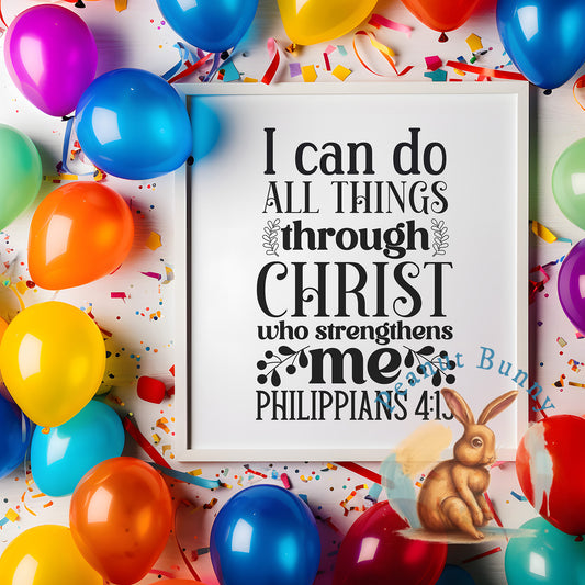 I can do all things through christ who strengthens me philippians 4 13-01 Christian Tshirt 363