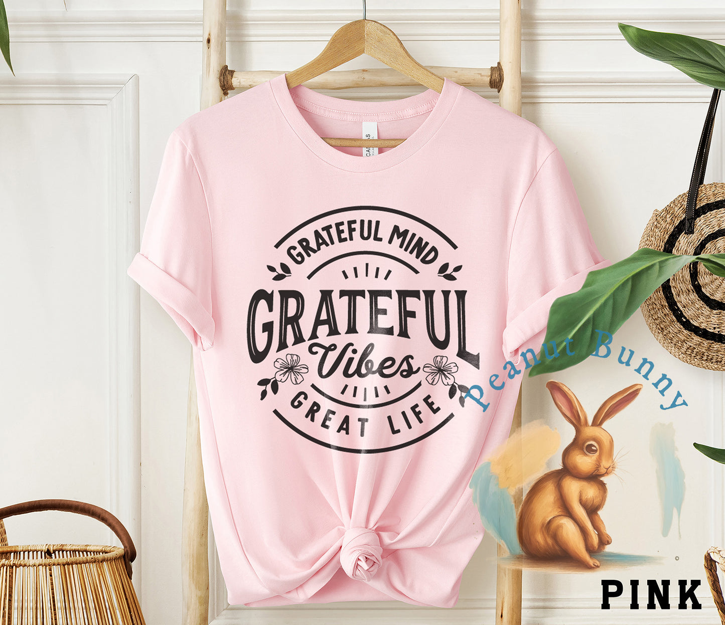 Grateful mind, grateful vibes Christian Tshirt 324