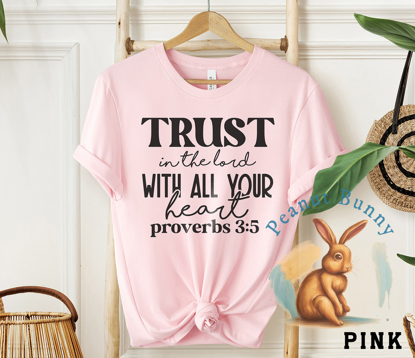 Trust in the lord with all your heart proverbs 3 5-01 Christian Tshirt 585