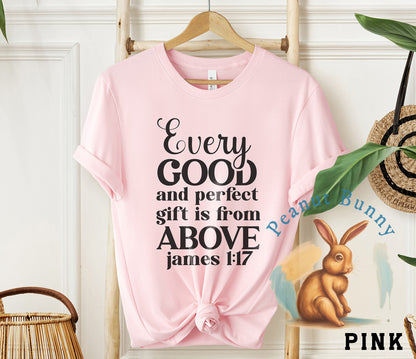 Every good and perfect gift is from above james 1 17-01 Christian Tshirt 276