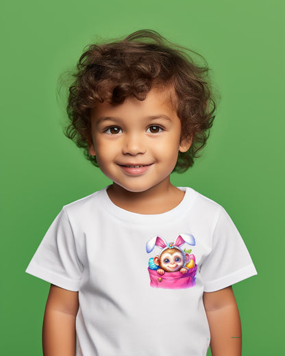 Frolicking Fun Easter Pocket Children's T-Shirt