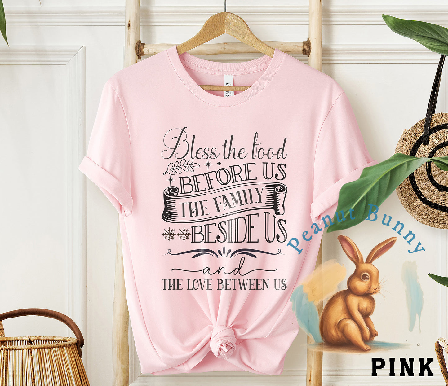 Bless the food before us the family beside us and the love between us-01 Christian Tshirt 245