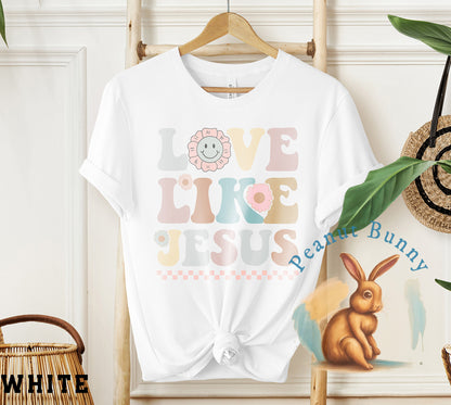 Love Like Jesus Retro Christian Tshirt 59