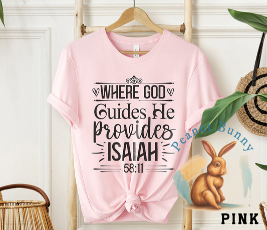 Where God guides Christian Tshirt 452