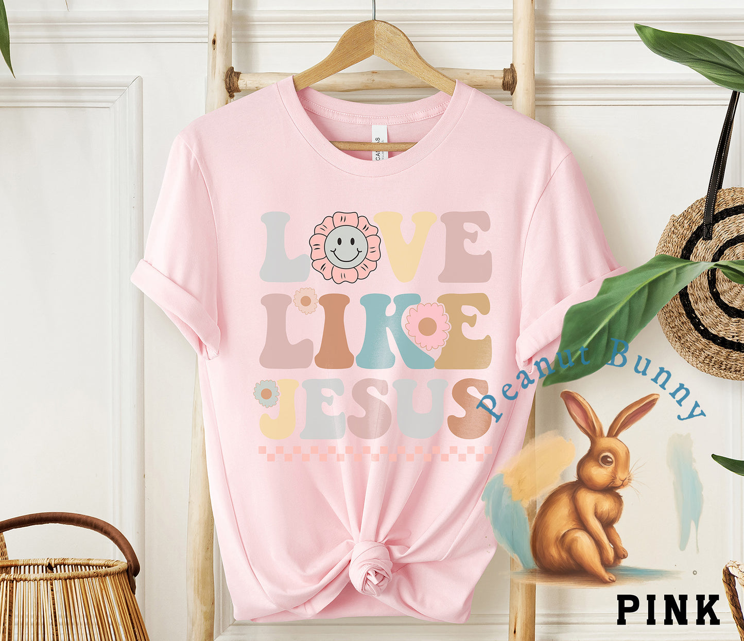 Love Like Jesus Retro Christian Tshirt 59