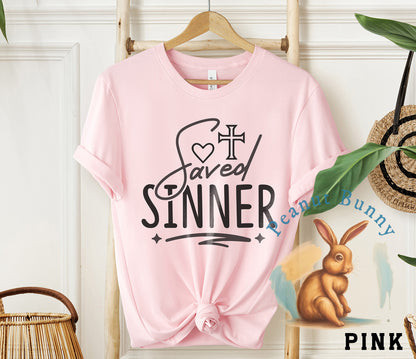 Saved Sinner Christian Tshirt 60