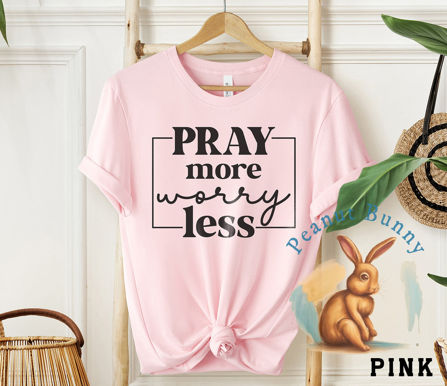 pray more worry less 1-01 Christian Tshirt 507