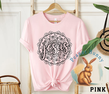 Jesus-Mandala Christian Tshirt 407