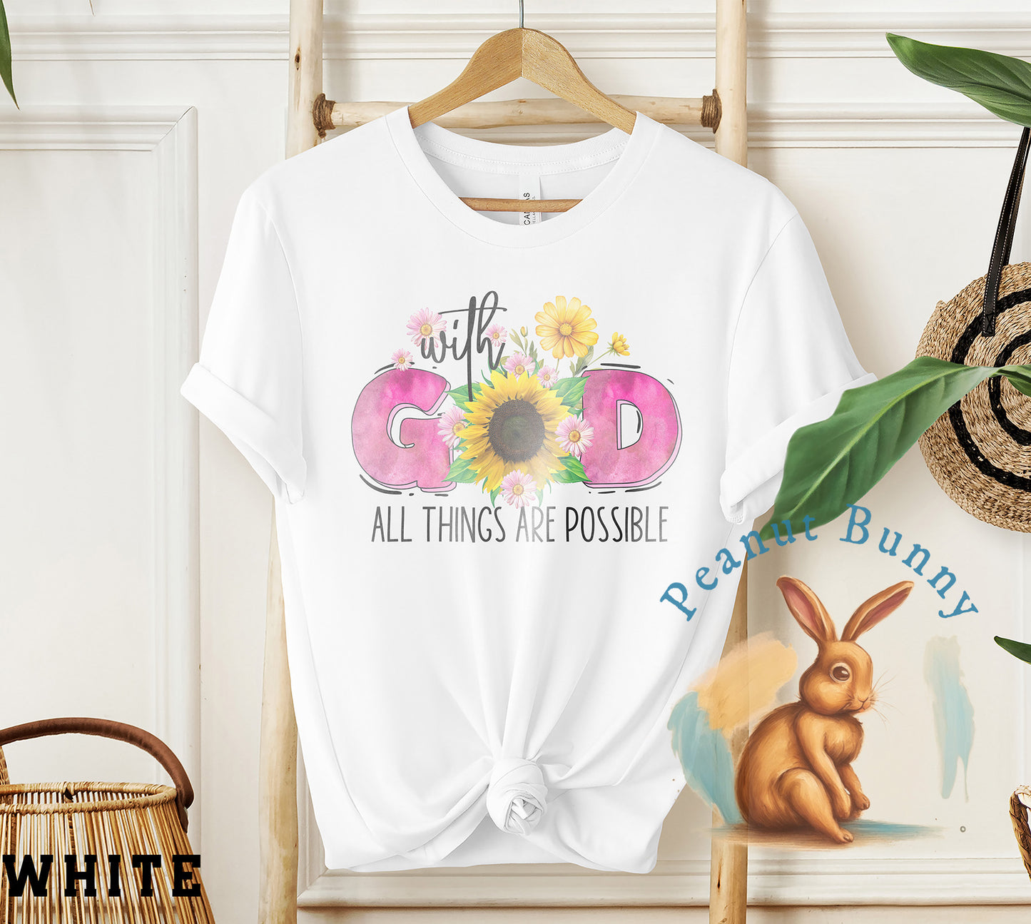 Rms0305- 1 With God All Things Are Possible Christian Tshirt 534