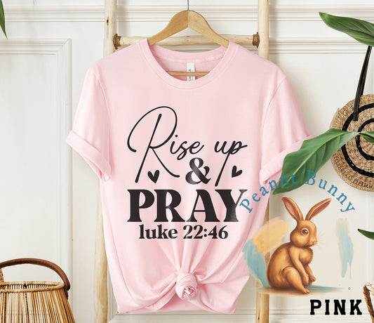 Rise up & pray luke 22 46 1-01 Christian Tshirt 532