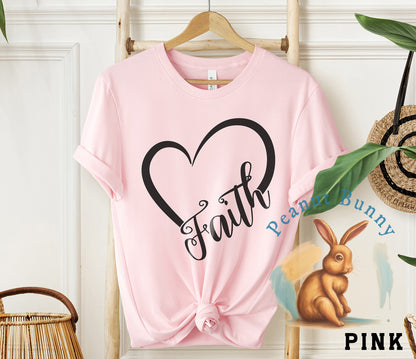 Faith Heart Christian Tshirt 281