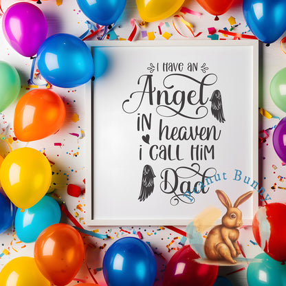 I have an angel in heaven i call him dad-01 Christian Tshirt 369