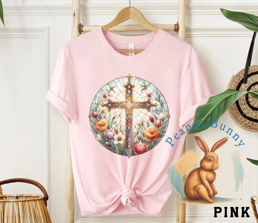 Stained Glass Cross 11 Christian Tshirt 31