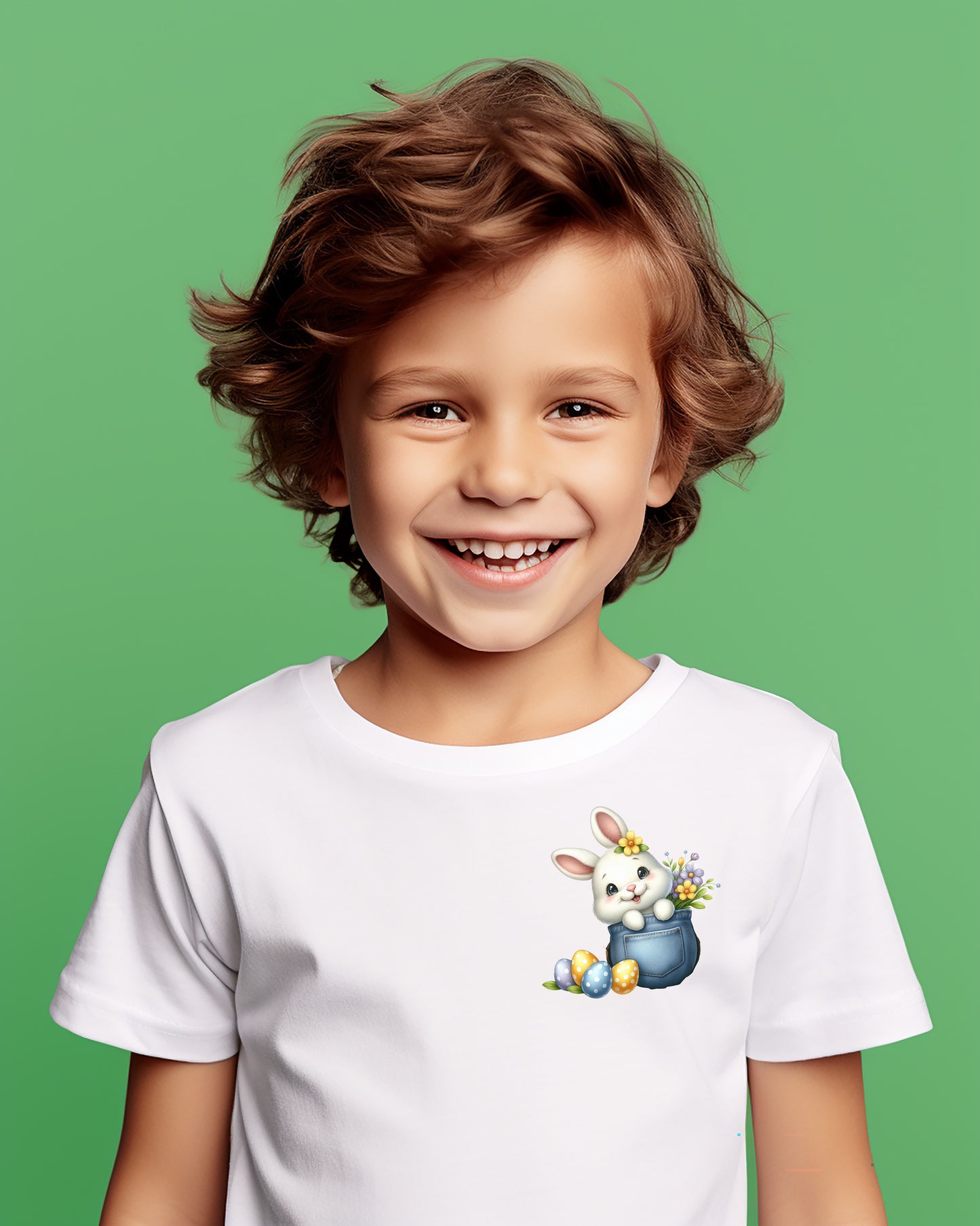 Sunny Swirls Easter Pocket Children's T-Shirt