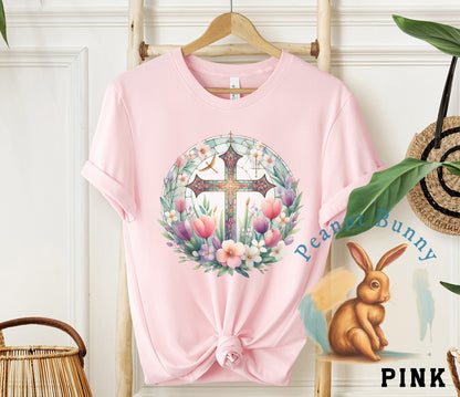 Stained Glass Cross 15 Christian Tshirt 35