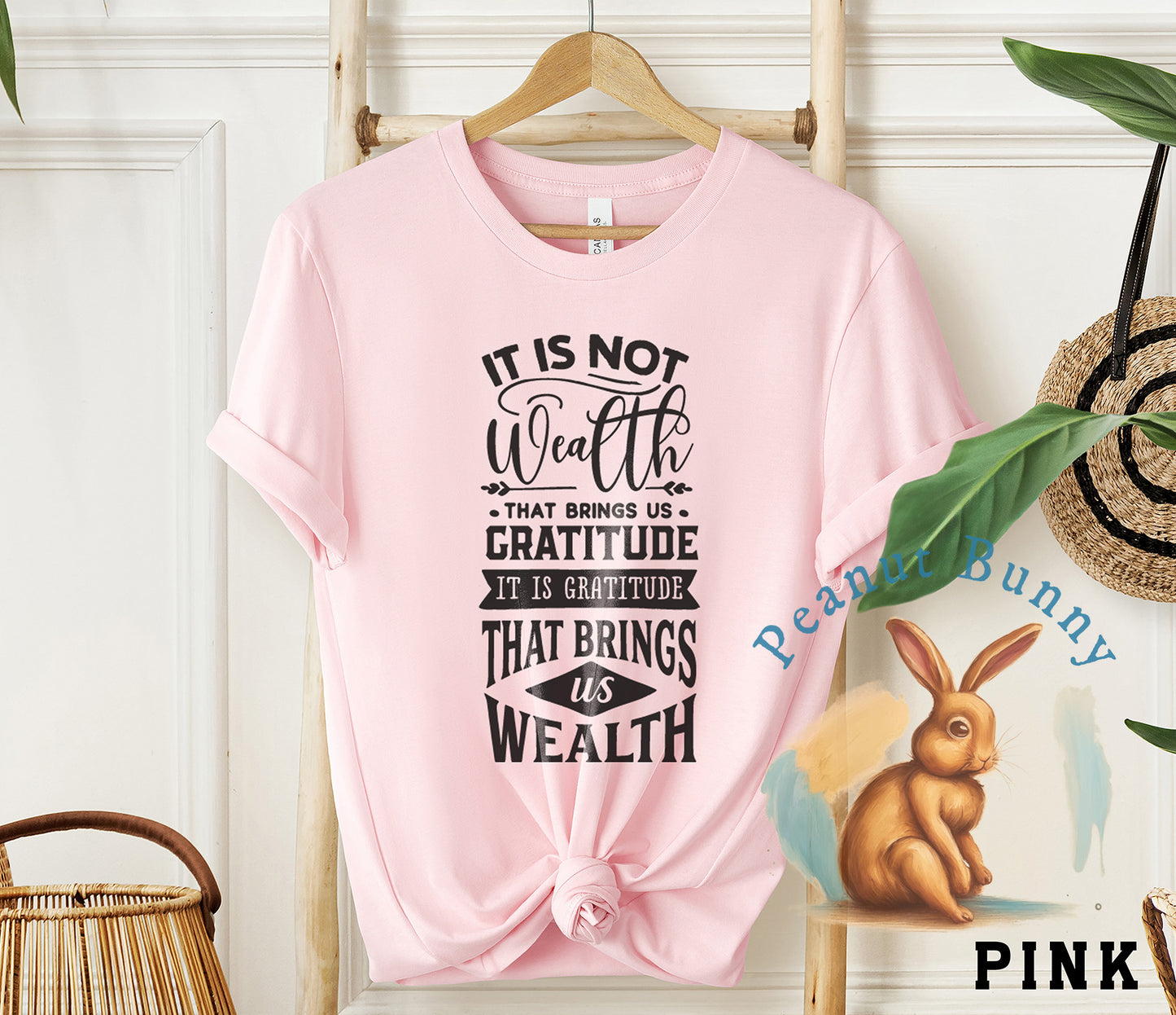 It's not wealth that brings us gratitude Christian Tshirt 392