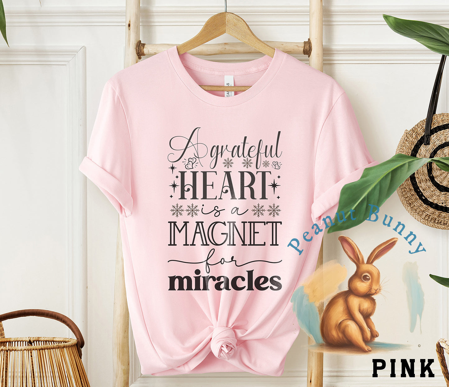 A grateful heart is a magnet for miracles-01 Christian Tshirt 64