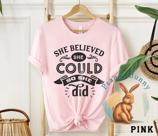 She Believed She Could Christian Tshirt 554