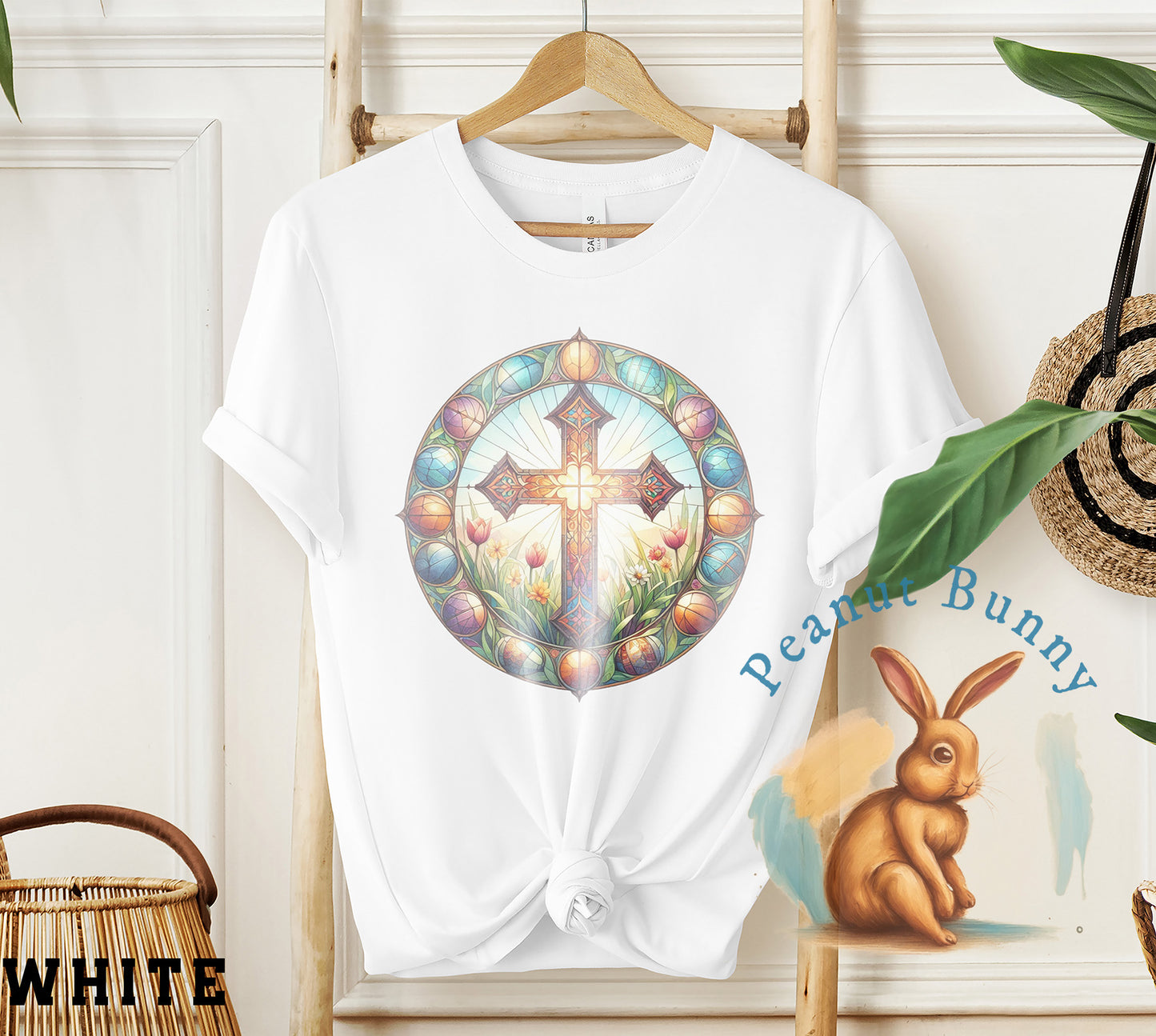 Stained Glass Cross 4 Christian Tshirt 24