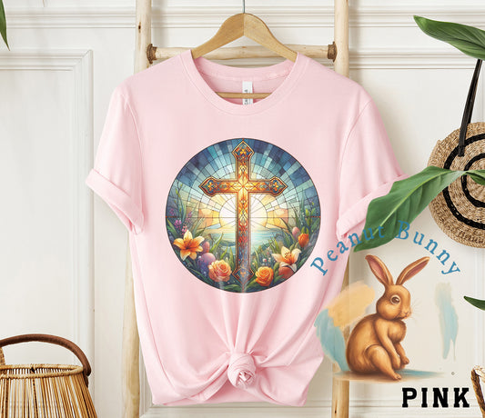 Stained Glass Cross 14 Christian Tshirt 34