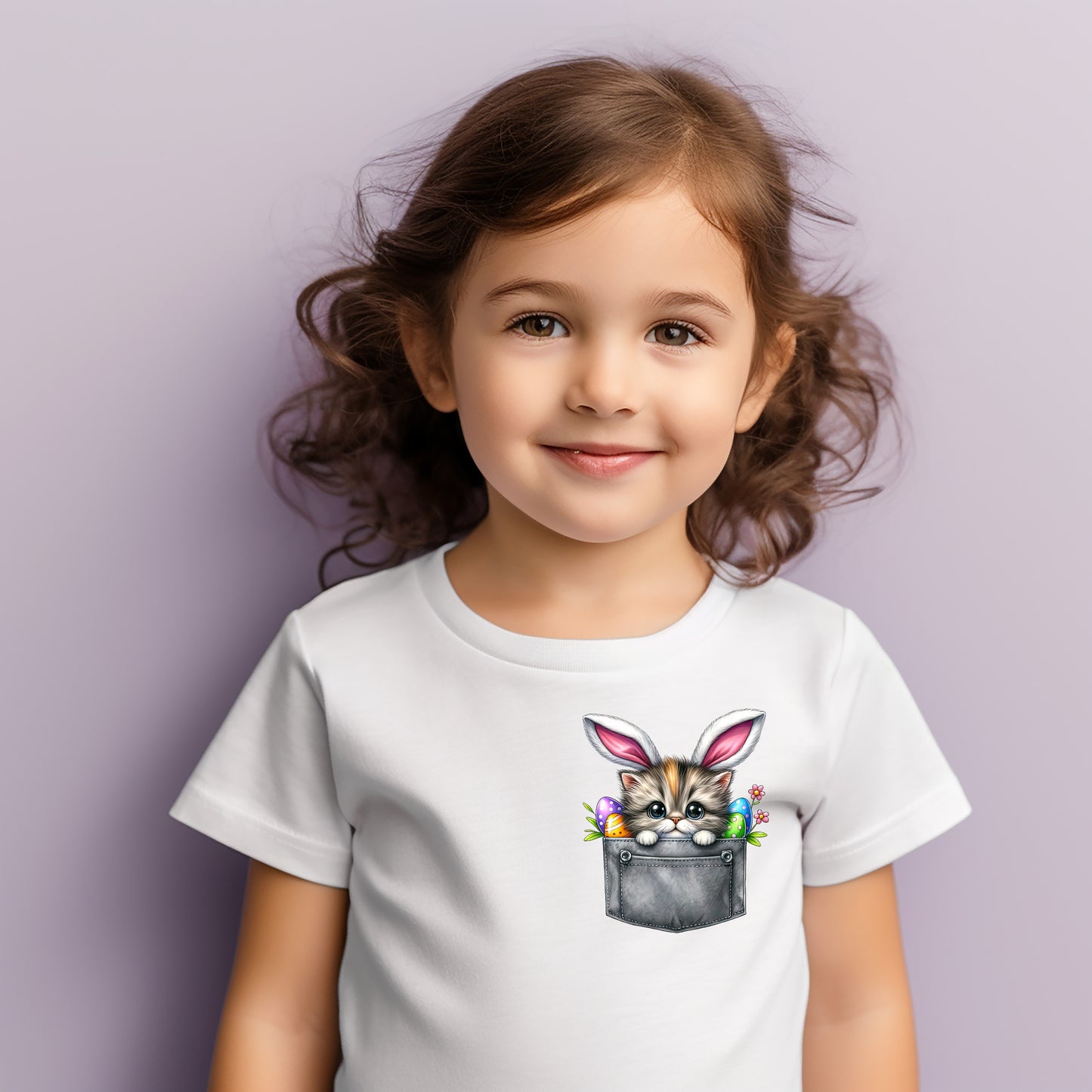 Curious Curves Easter Pocket Children's T-Shirt