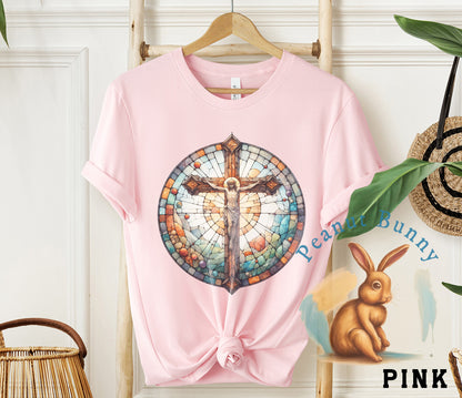 Stained Glass Cross 5 Christian Tshirt 25