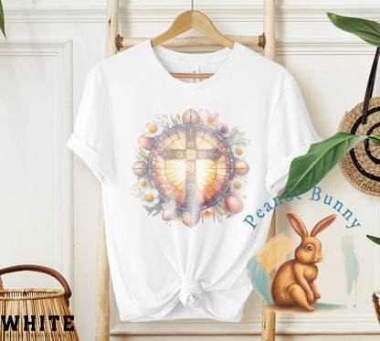 Stained Glass Cross 9 Christian Tshirt 29