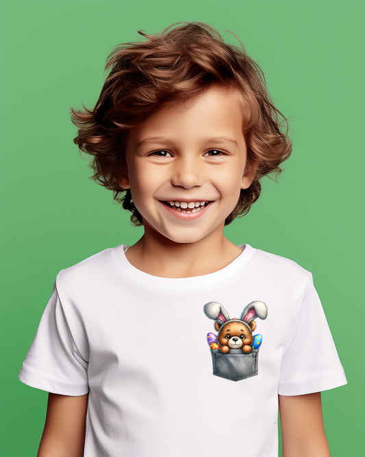 Jovial Laughter Easter Pocket Children's T-Shirt