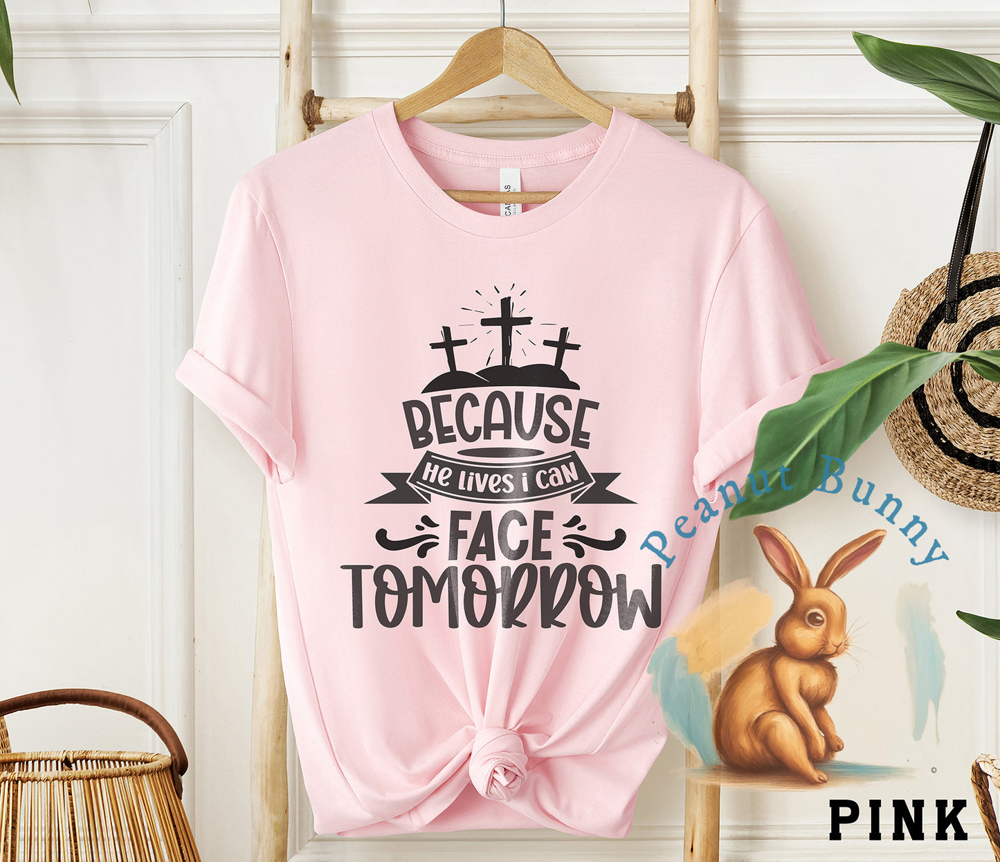 Because he lives i can face tomorrow-01 Christian Tshirt 242