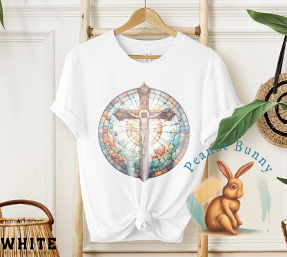 Stained Glass Cross 5 Christian Tshirt 25