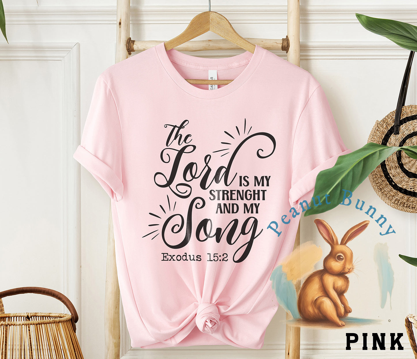 The Lord is My Strength and My Song Christian Tshirt 576