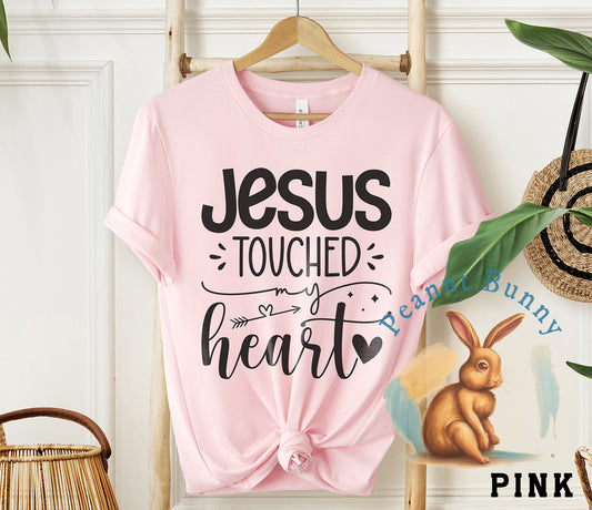 Jesus touched my heart-01 Christian Tshirt 404